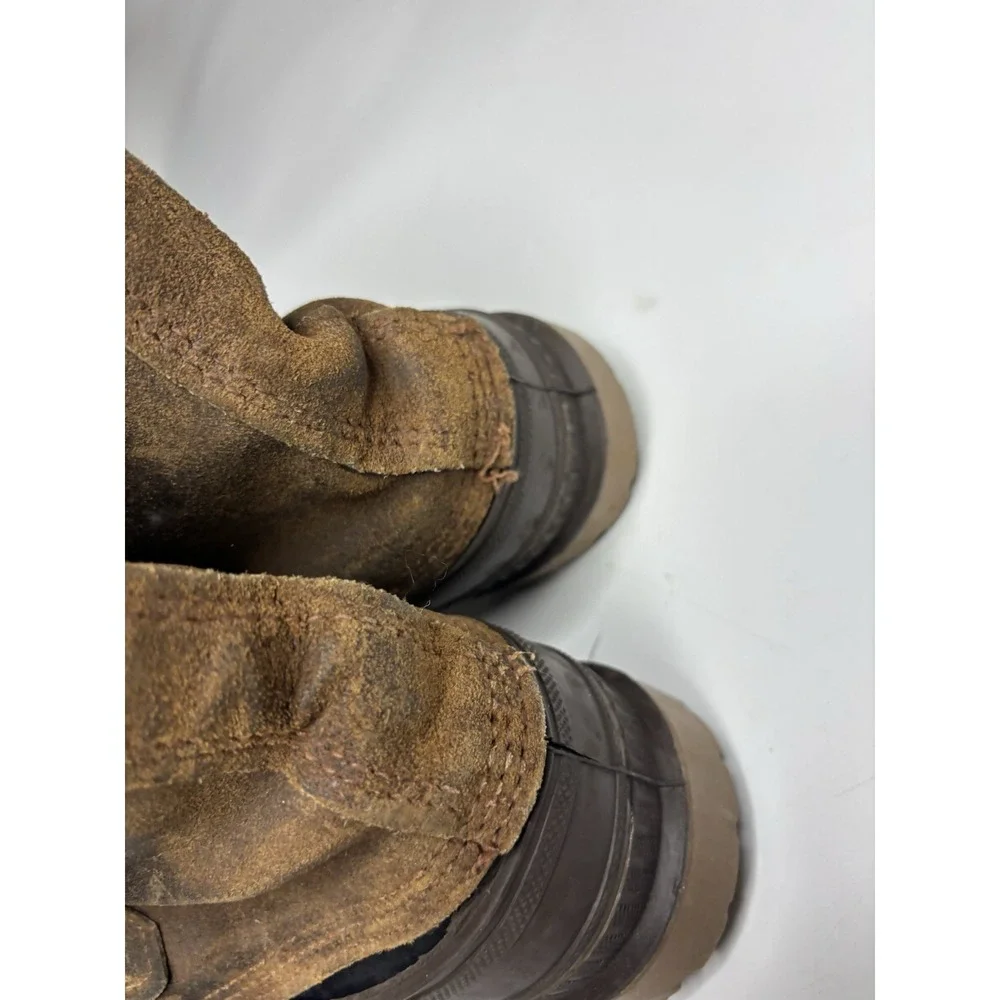 Sorel Kaufman Steel Shank Men's 7 Rubber Suede Brown Winter Snow Boots Canada